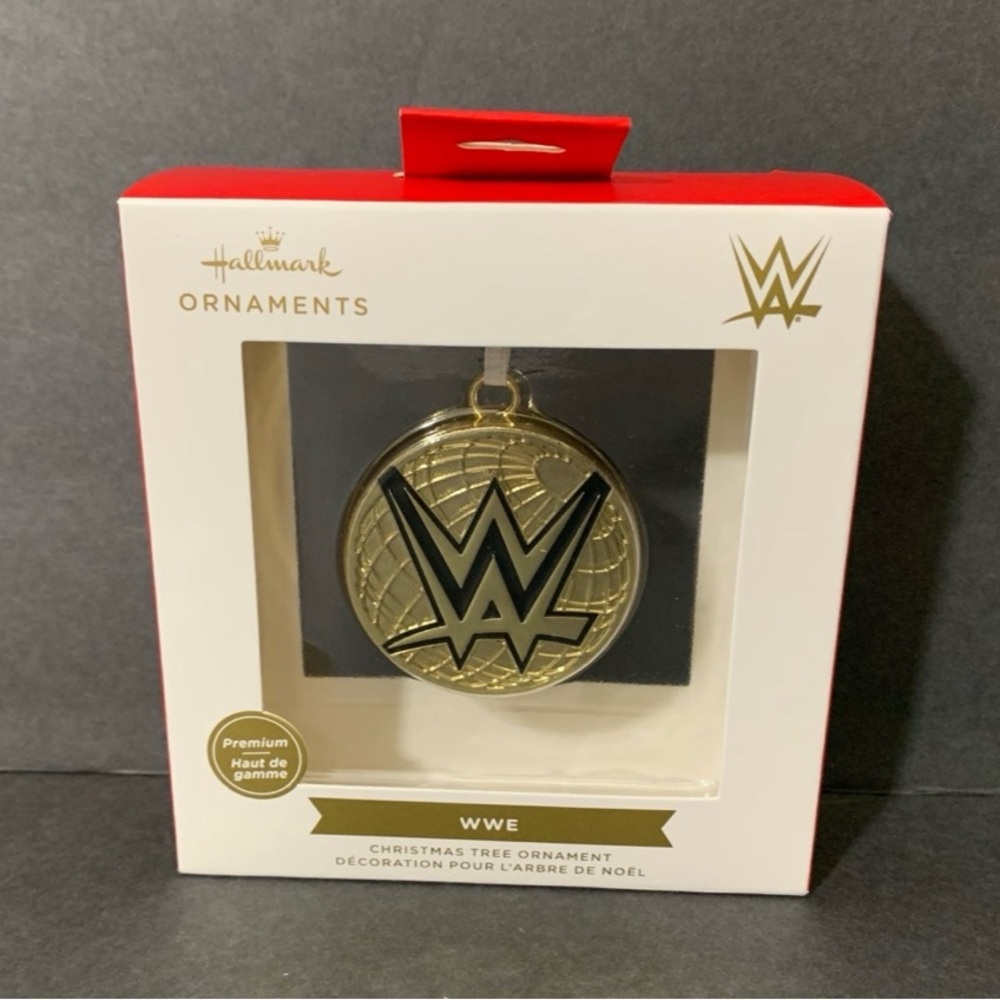 🆕 Hallmark WWE Wrestling Logo Premium Metal Christmas Tree Ornament - Picture 6 of 7